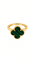 Four-Leaf Clover Ring Green 7" 15mm