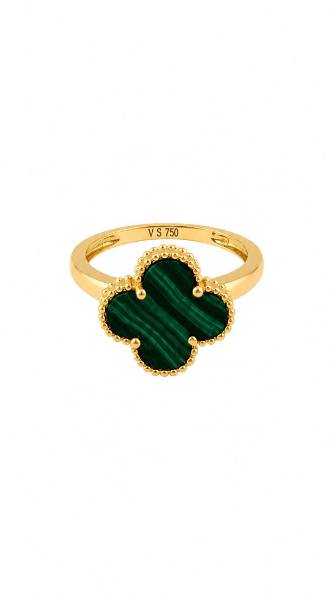 Four-Leaf Clover Ring Green 6" 15mm