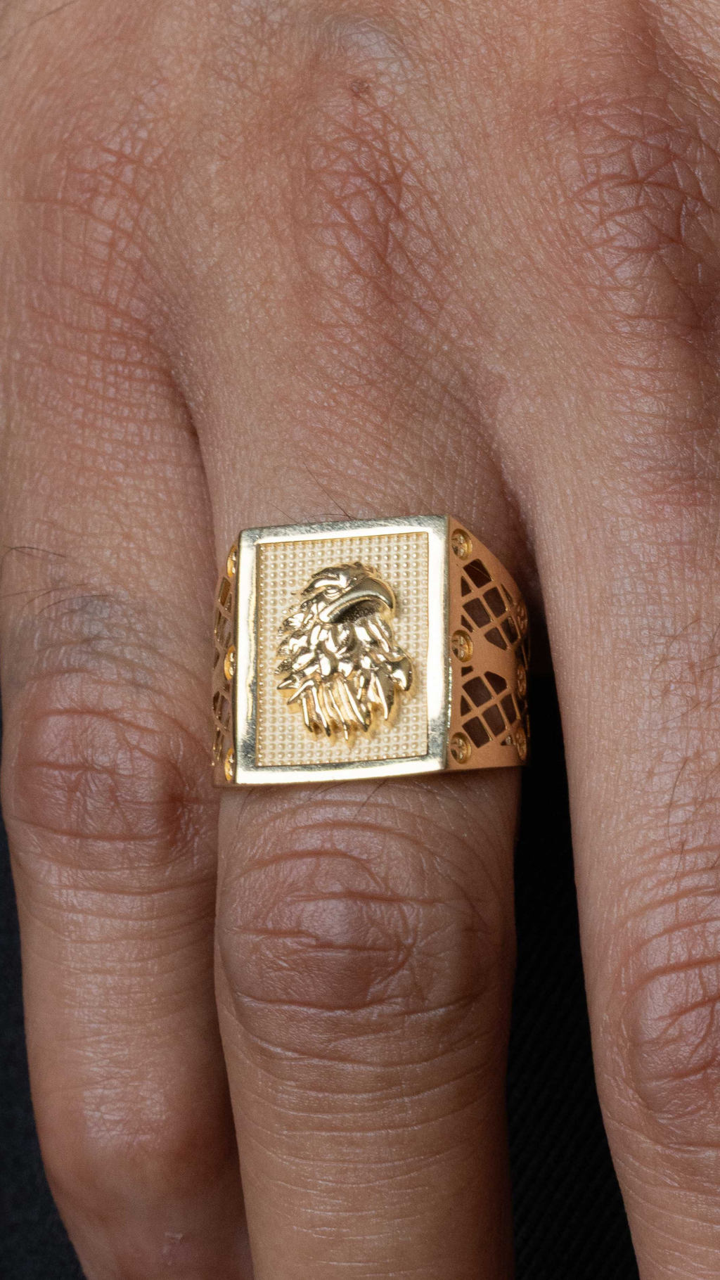 Regal Eagle Signet Ring - Size 8