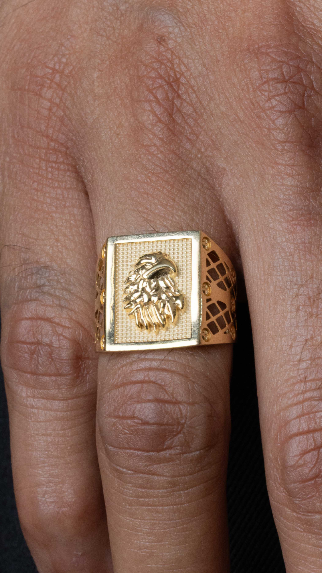 Regal Eagle Signet Ring - Size 8