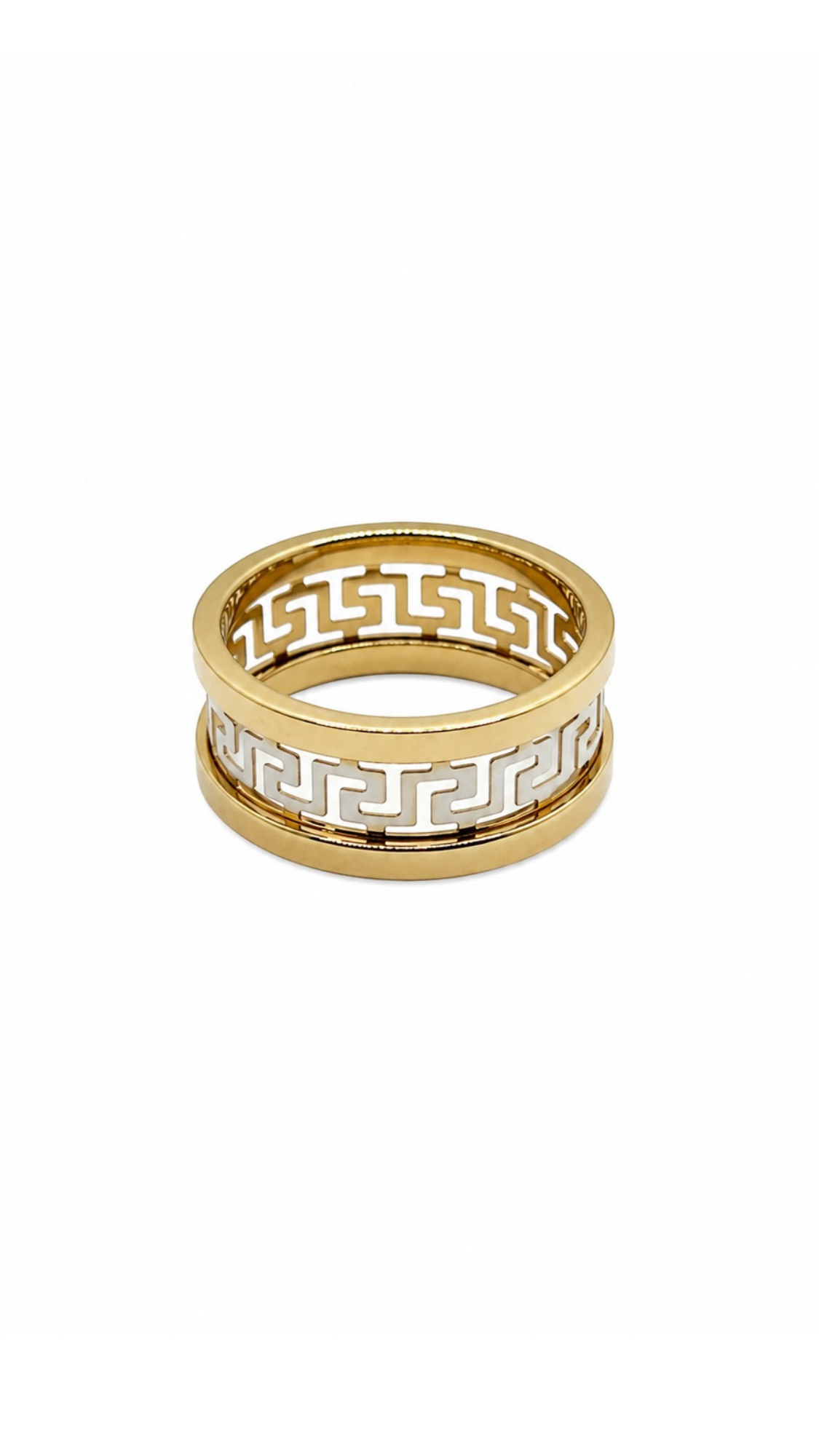 Greek Meander Ring 4"