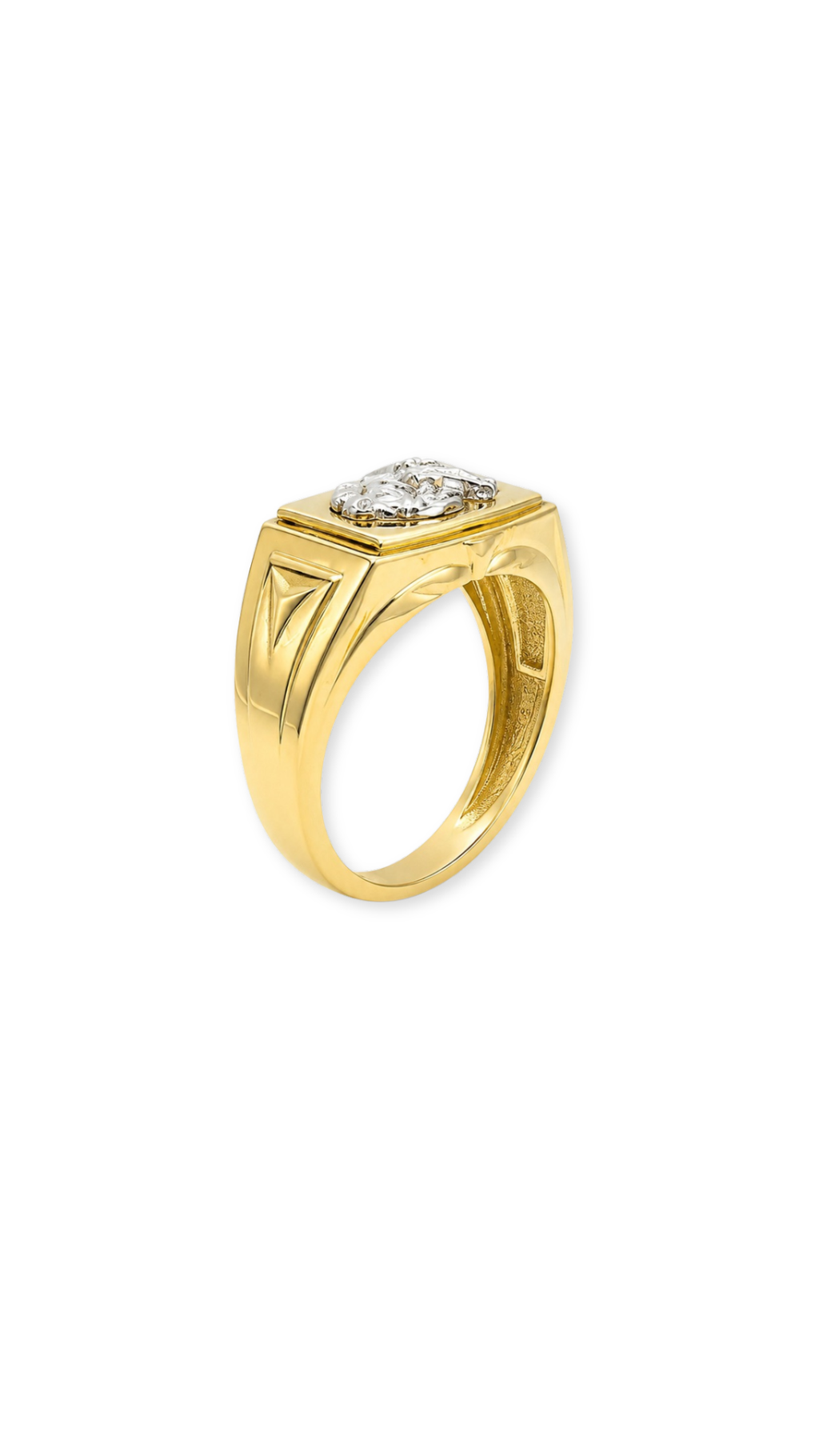 Horse Head Signet Ring Two-Tone - Size 9