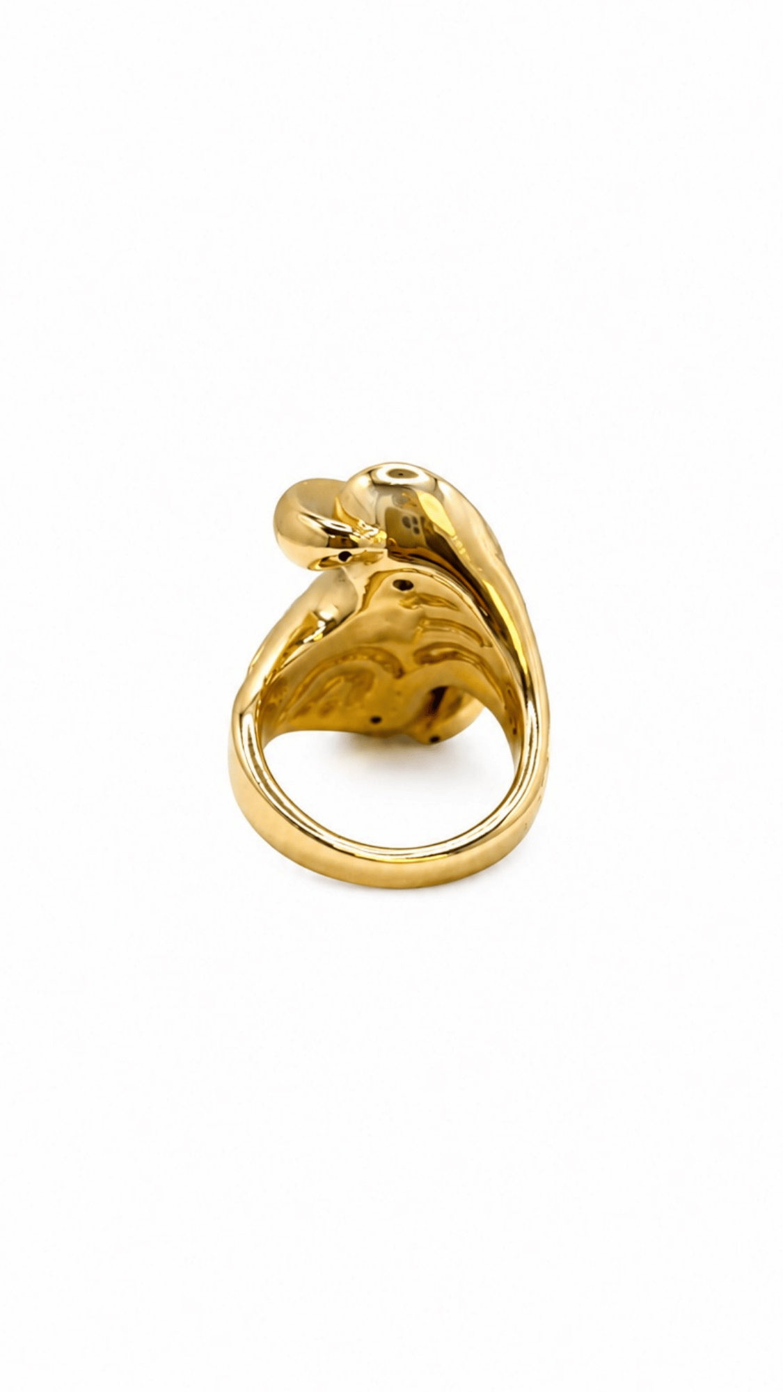 Golden Waves Embrace Ring 9"