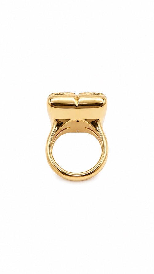 Square Patch Electroform Cocktail Ring