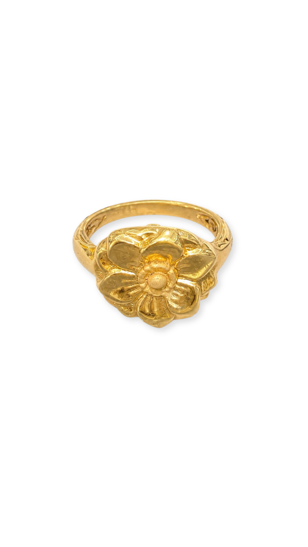 Hibiscus Flower Electroform Ring - Size 6.5