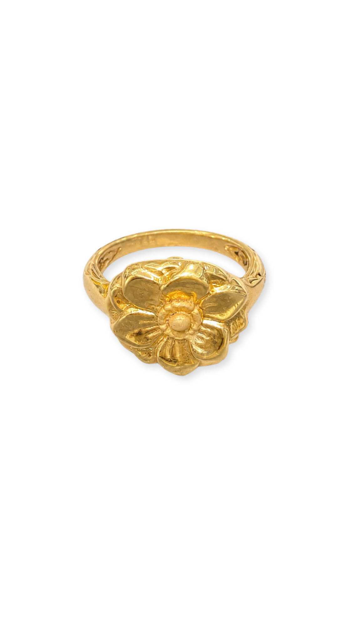 Hibiscus Flower Electroform Ring - Size 6.5
