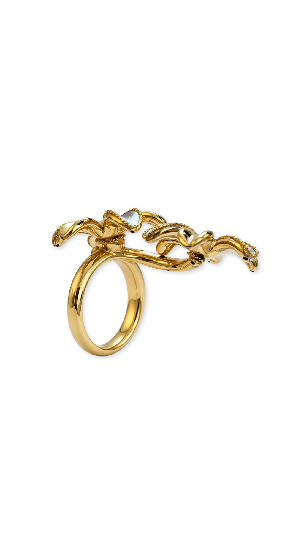 Flower Ring Two Tone - Size 8