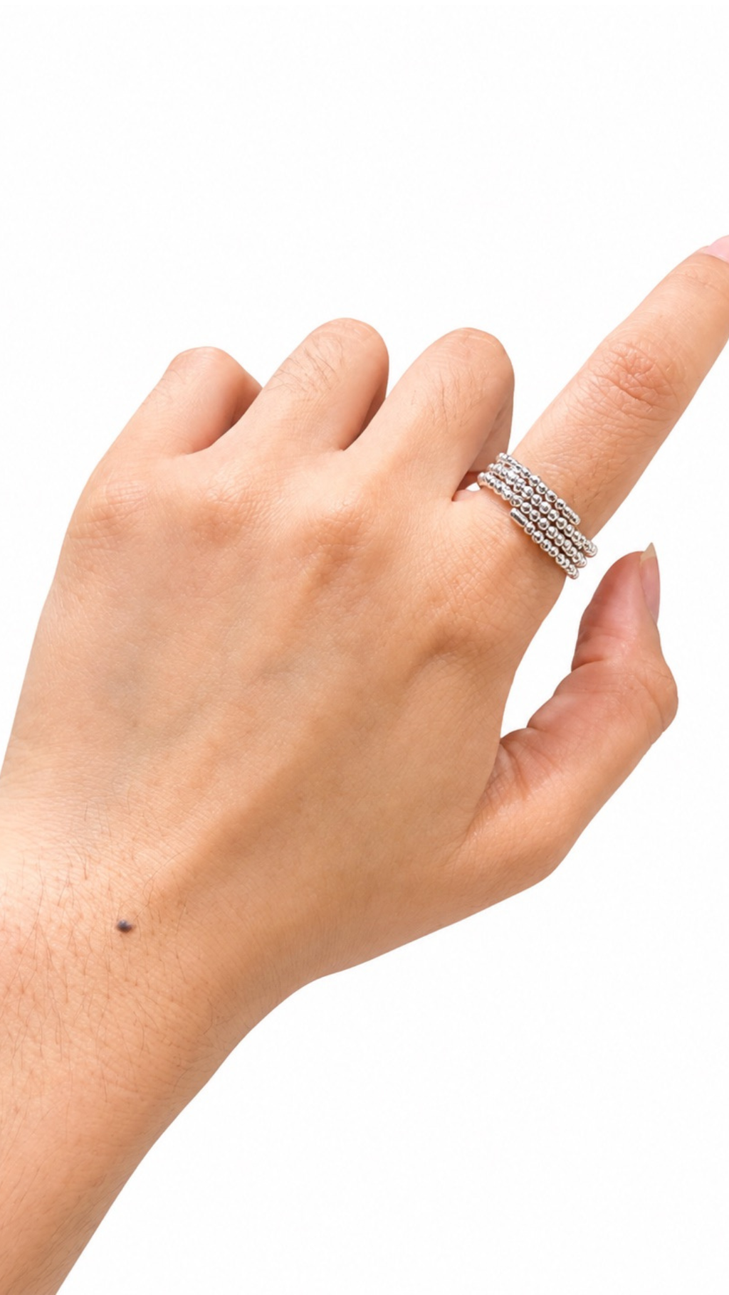 Bubble White Gold Diacut - Size 7.5