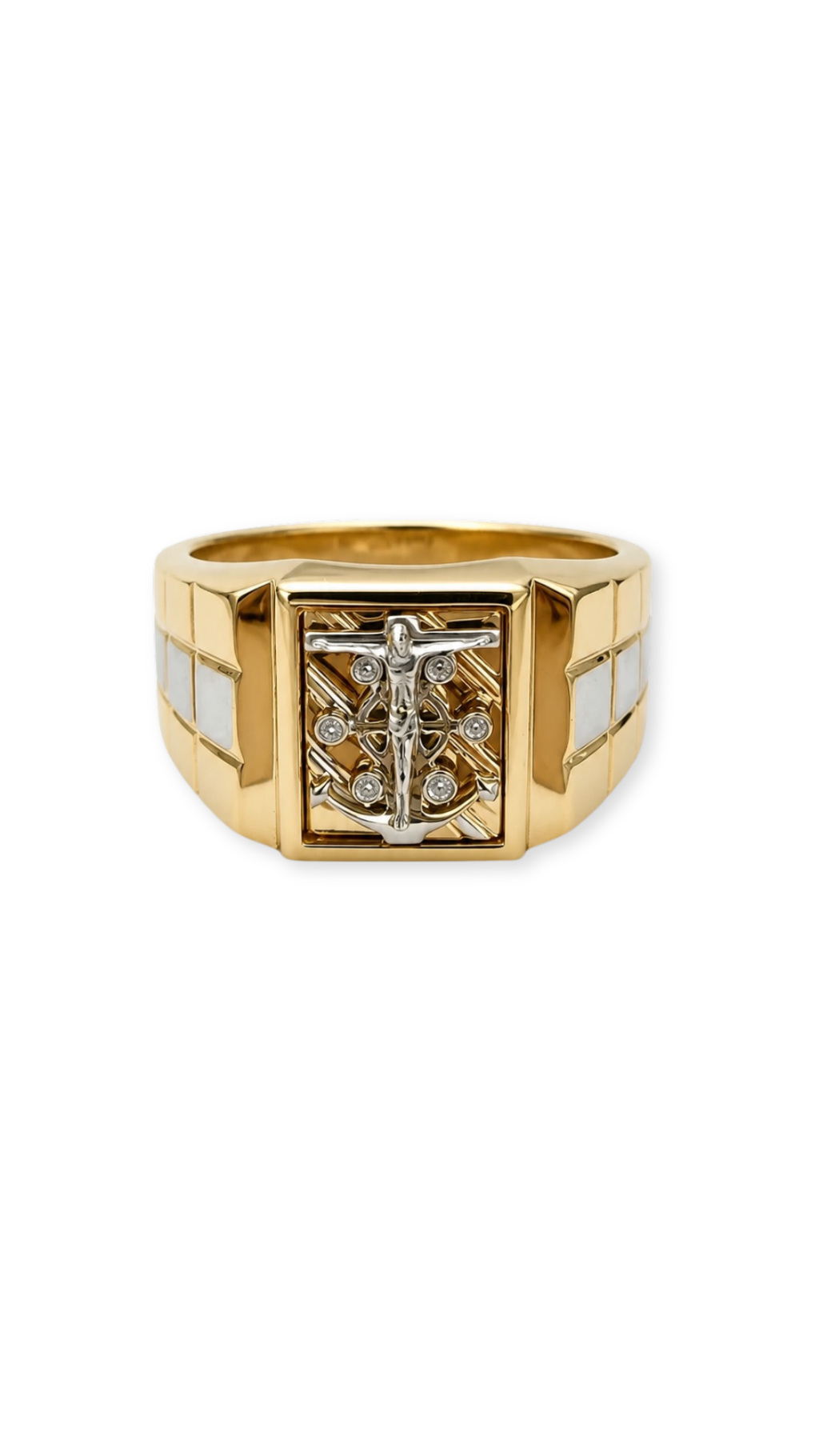 Anchor Ring Two Tone- Size 10.5