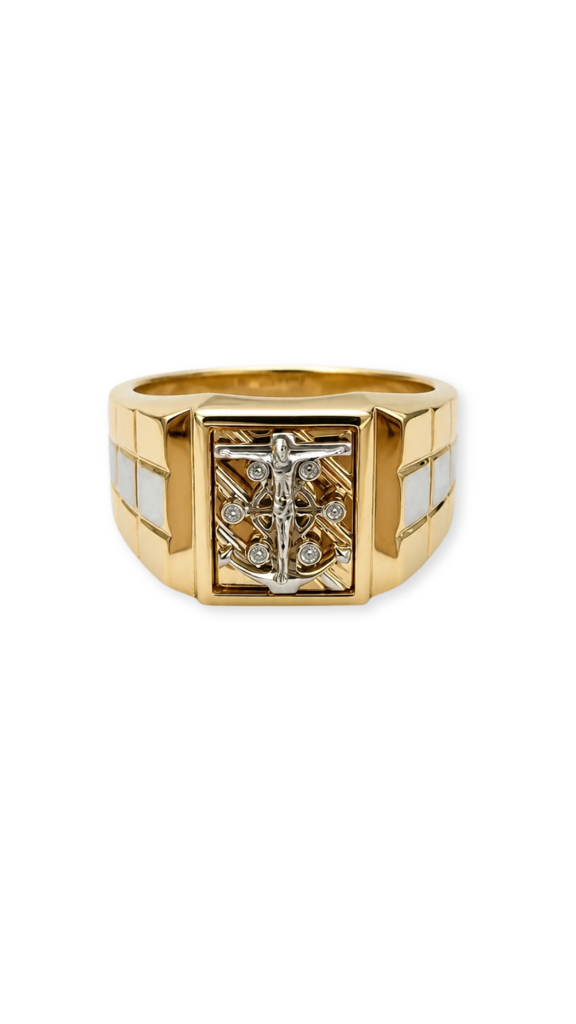 Anchor Ring Two Tone- Size 10.5