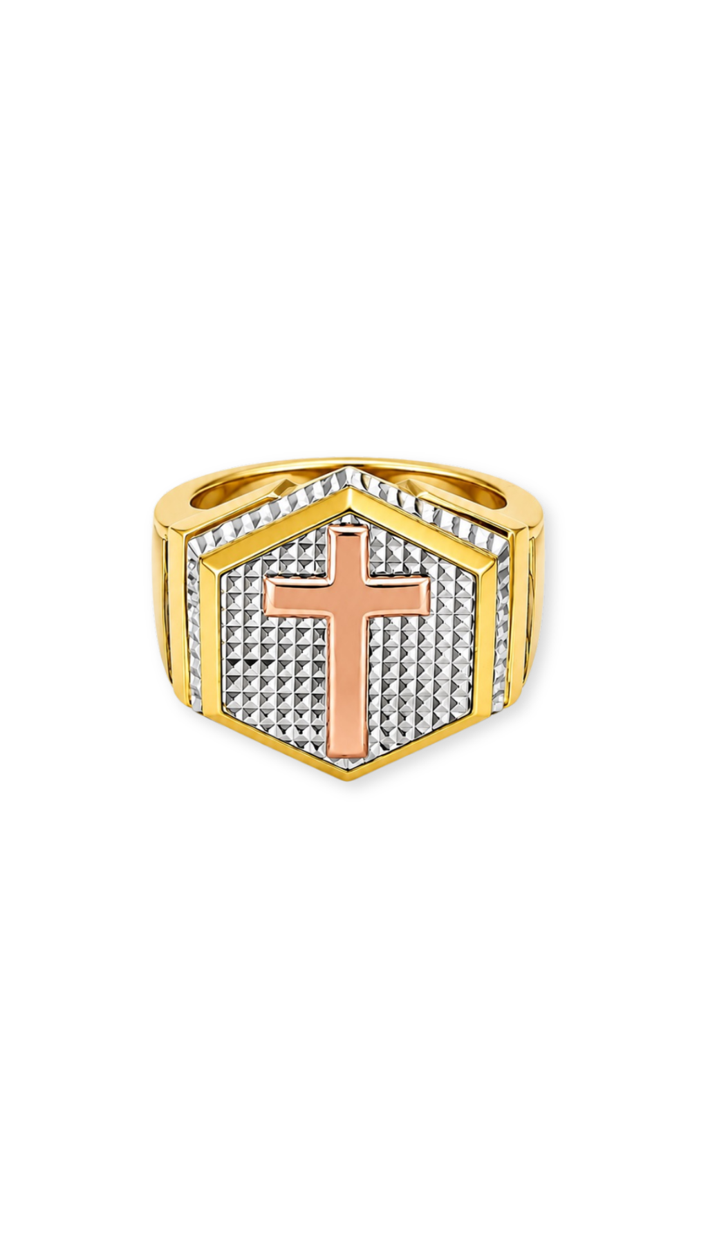 Cross Ring Tricolor - Size 9.5