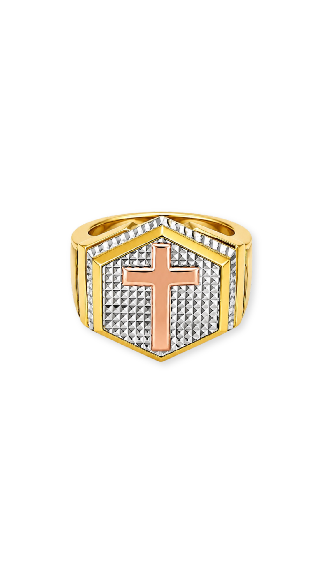 Cross Ring Tricolor - Size 9.5