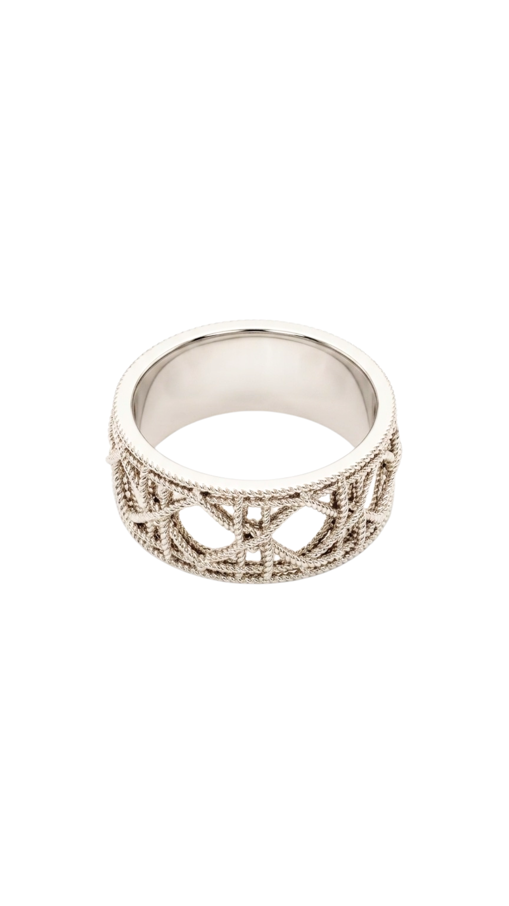 Mesh Ring White Gold- Size 5.5