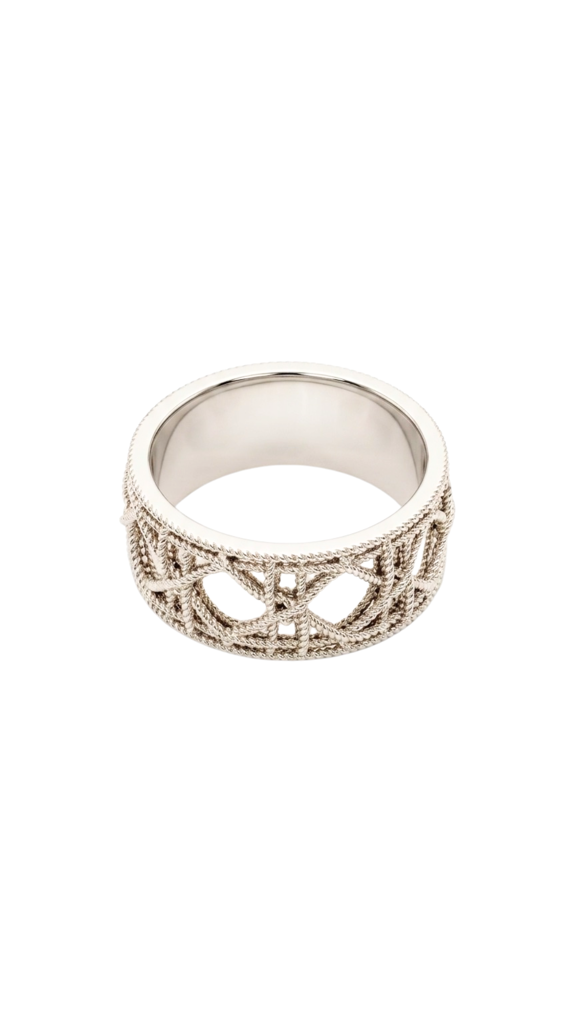Mesh Ring White Gold- Size 5.5