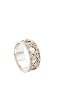 Mesh Ring White Gold- Size 5.5