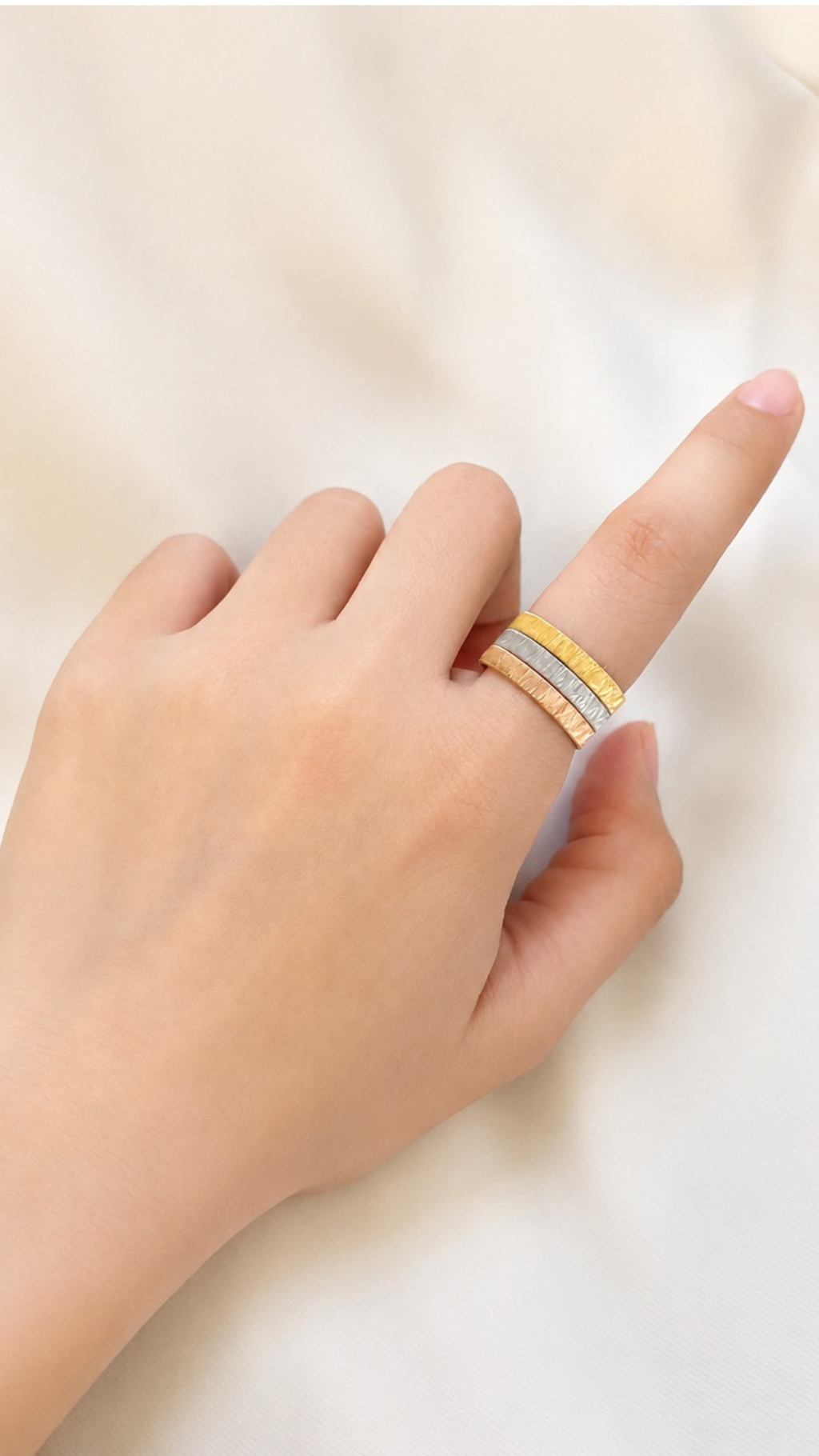 Design Ring Tricolor - Size 7