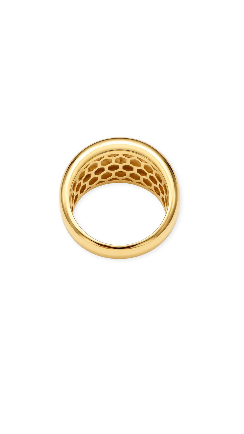 Stone Paved Heart Ring - Size 6