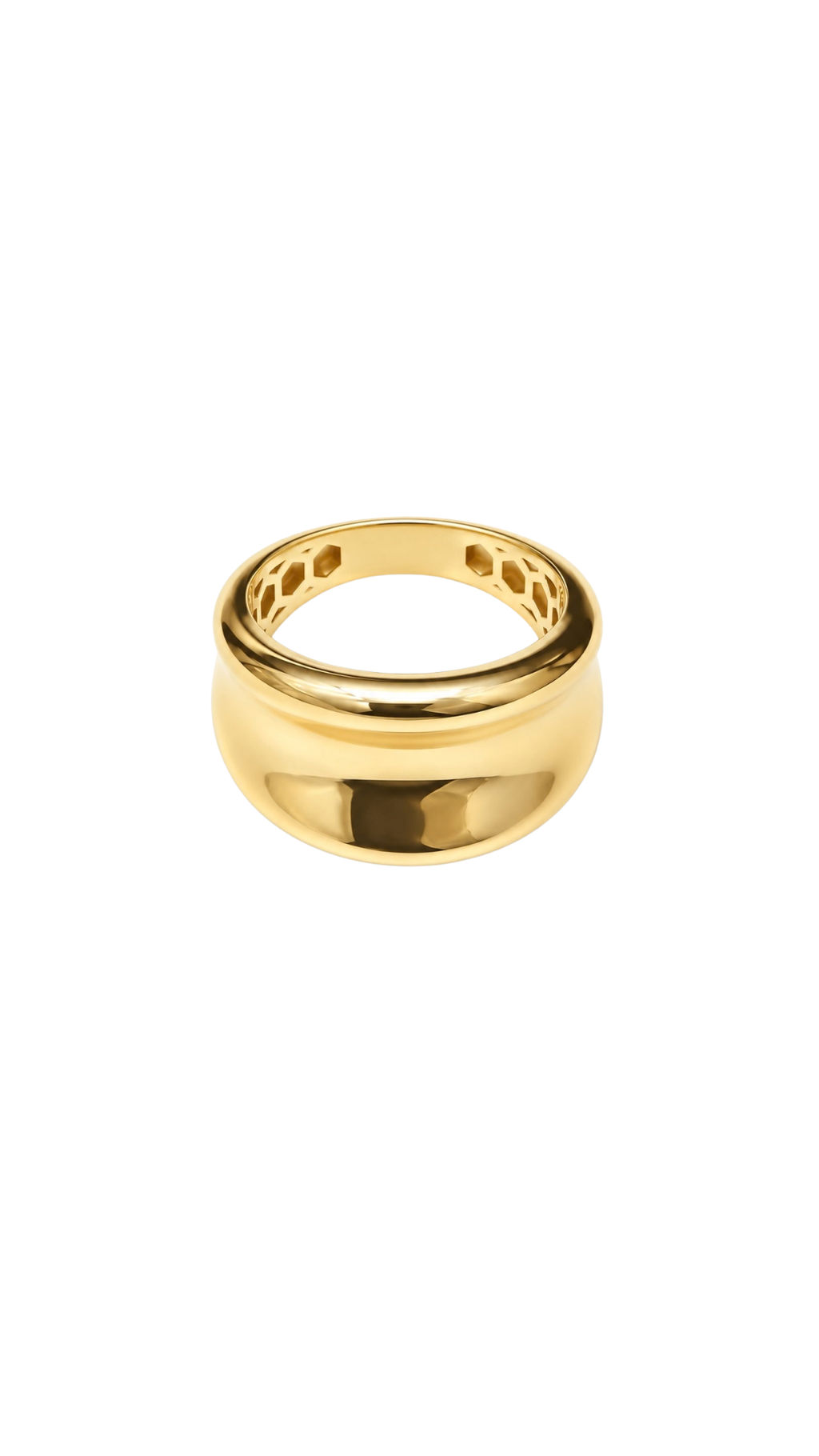 Stone Paved Heart Ring - Size 6