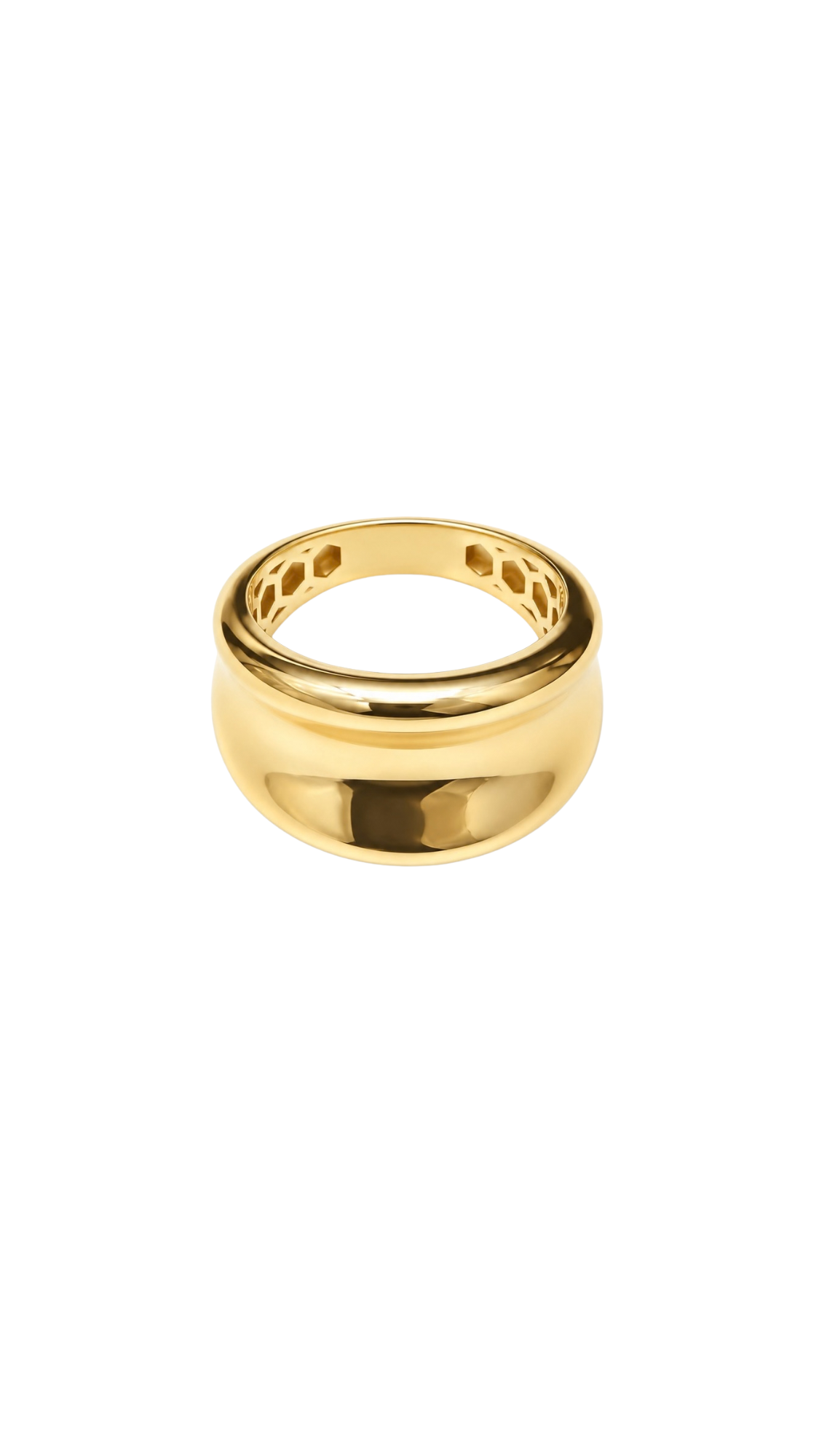 Stone Paved Heart Ring - Size 6