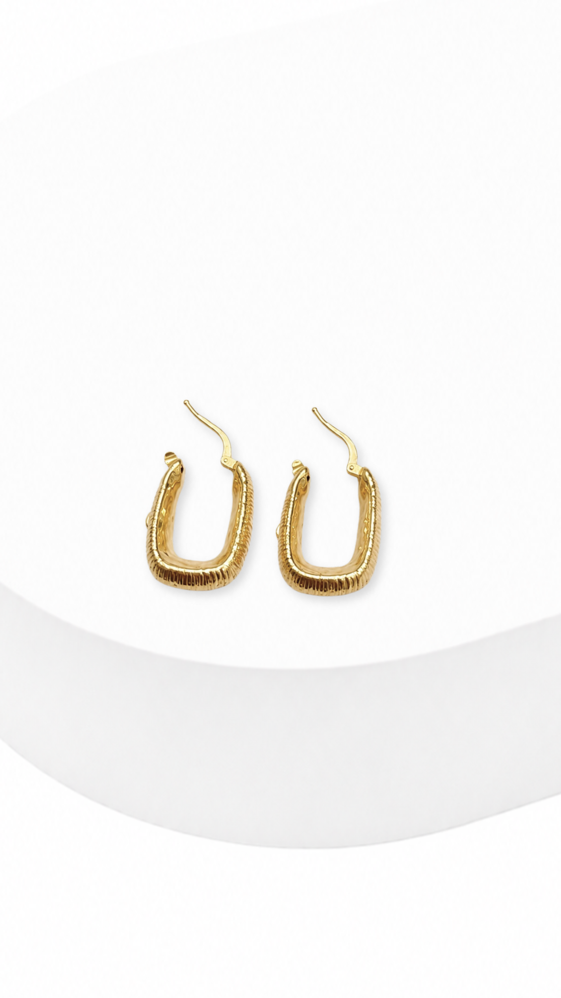 Radiant Edge Matte Hoop Earrings