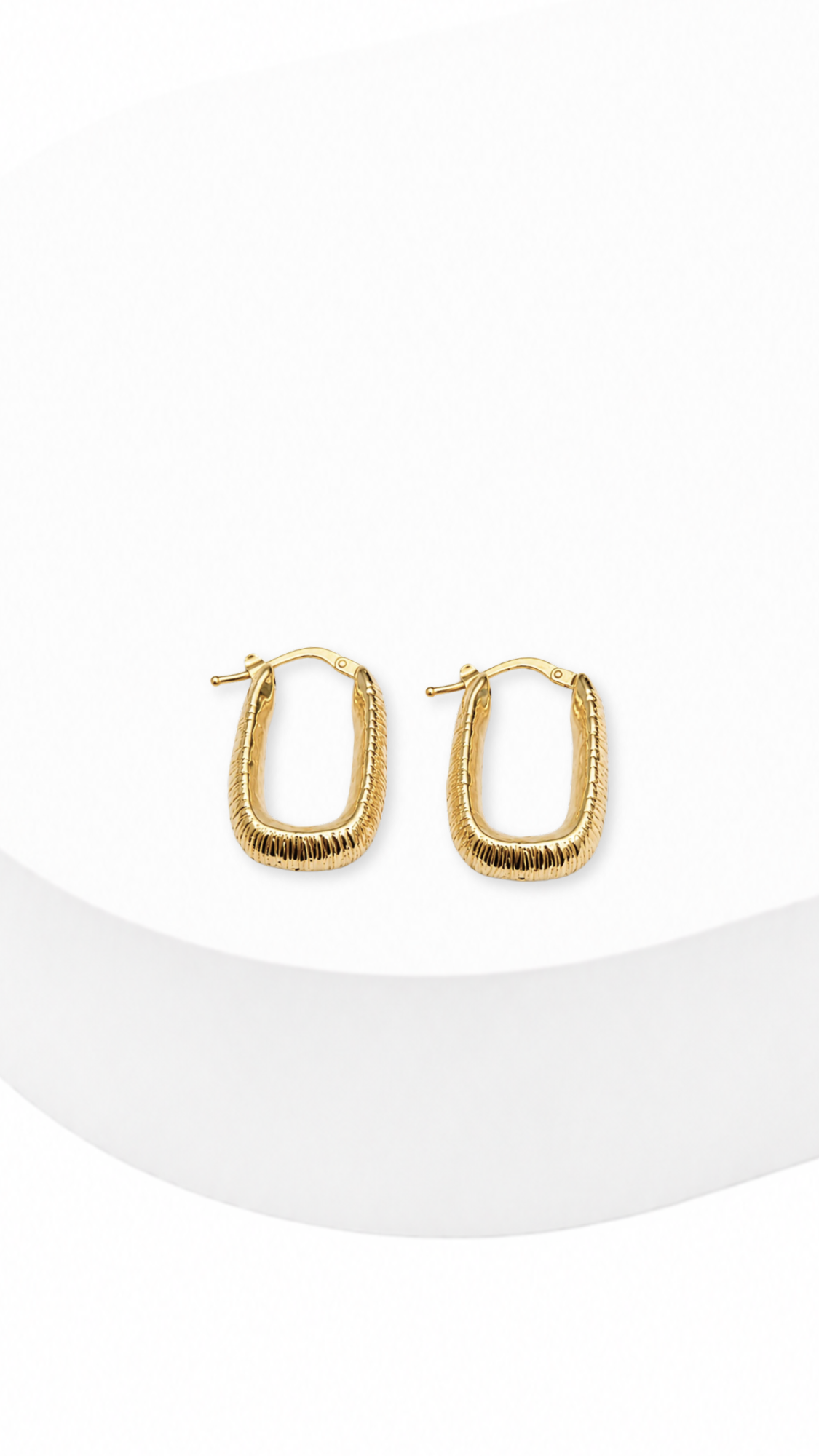 Radiant Edge Matte Hoop Earrings