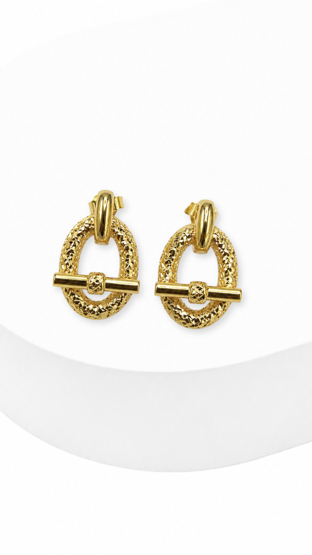 Regal Link Diacut Stud Earrings