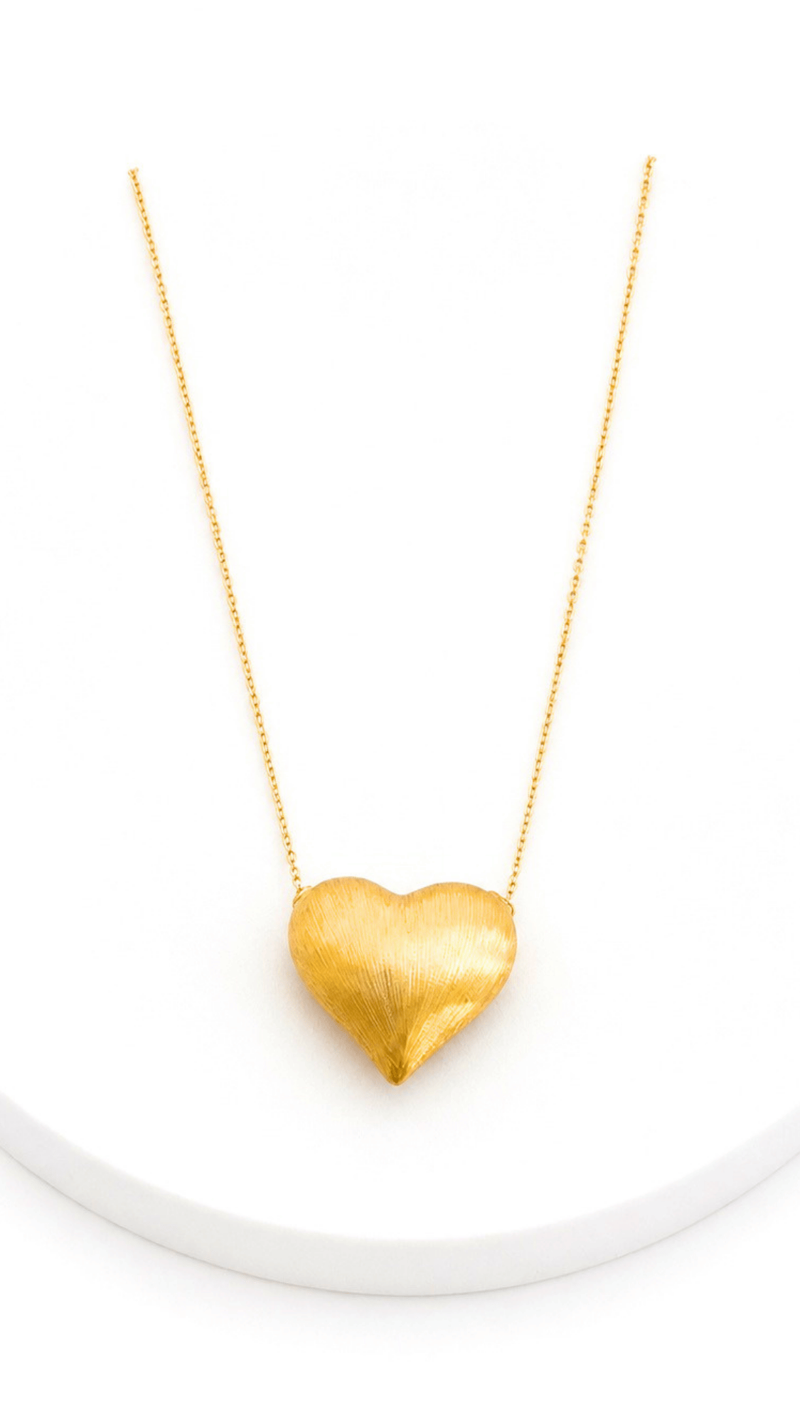 Pop Heart Earrings And Necklace With Pendant Set Gold