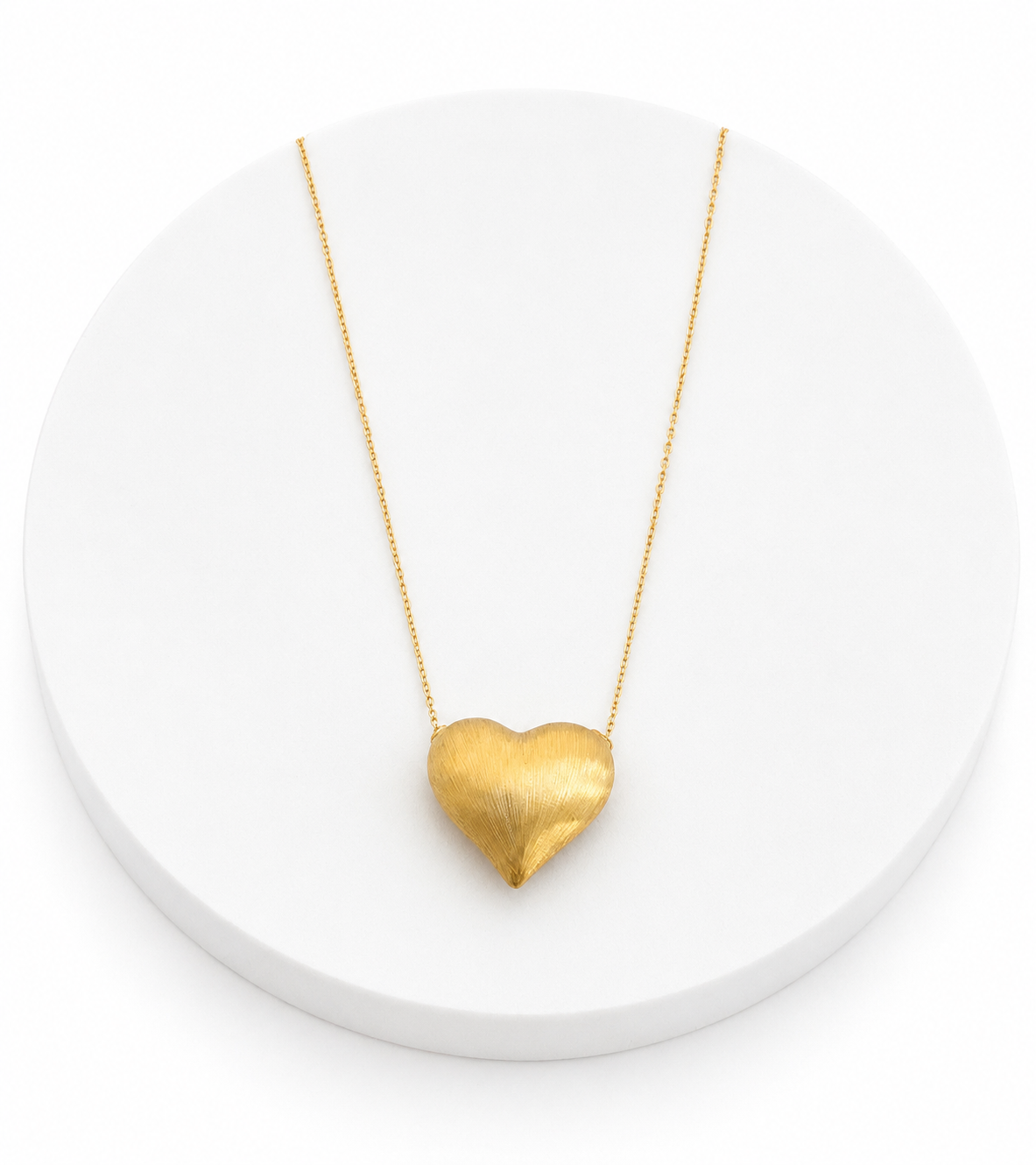 Pop Heart Earrings And Necklace With Pendant Set Gold