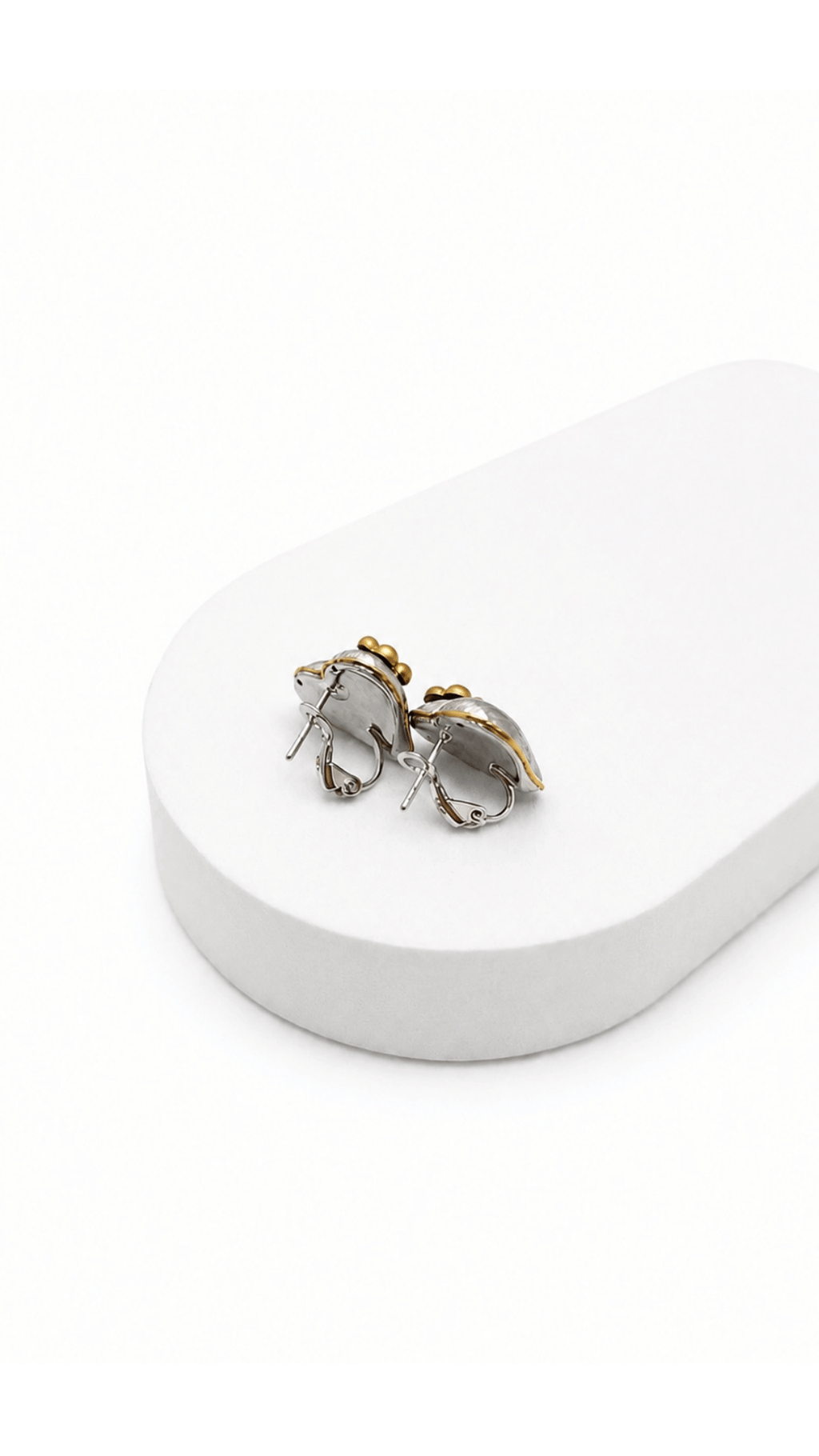 Pop Heart Chic Earrings And Necklace With Pendant Set White Gold