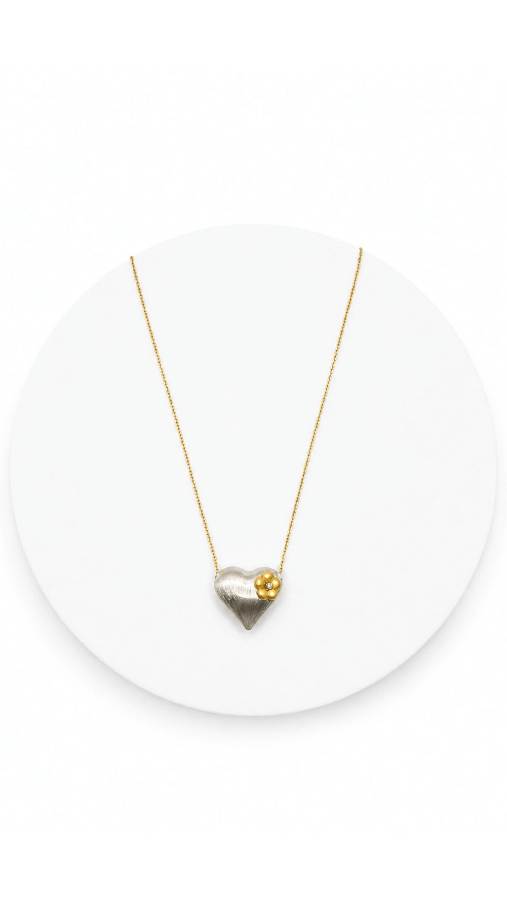 Pop Heart Chic Earrings And Necklace With Pendant Set White Gold