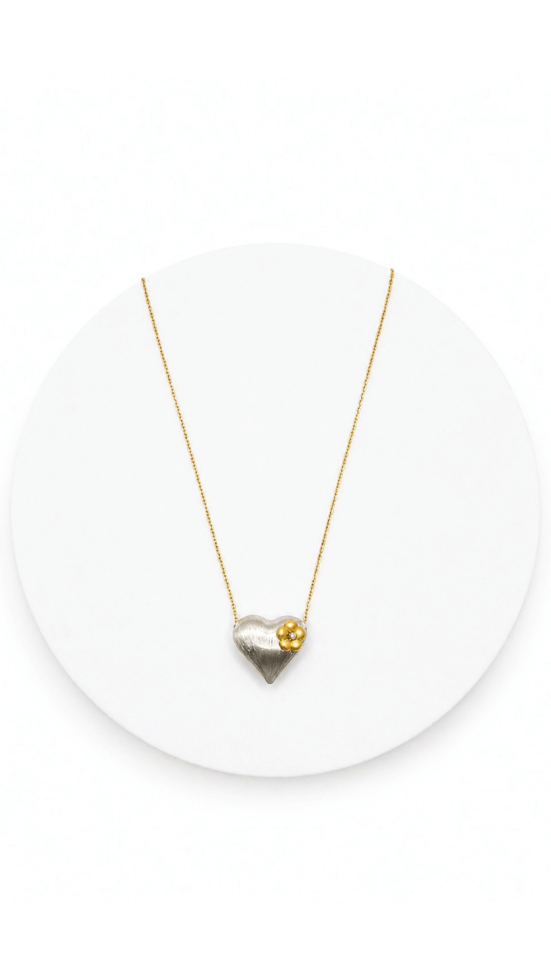 Pop Heart Chic Earrings And Necklace With Pendant Set White Gold