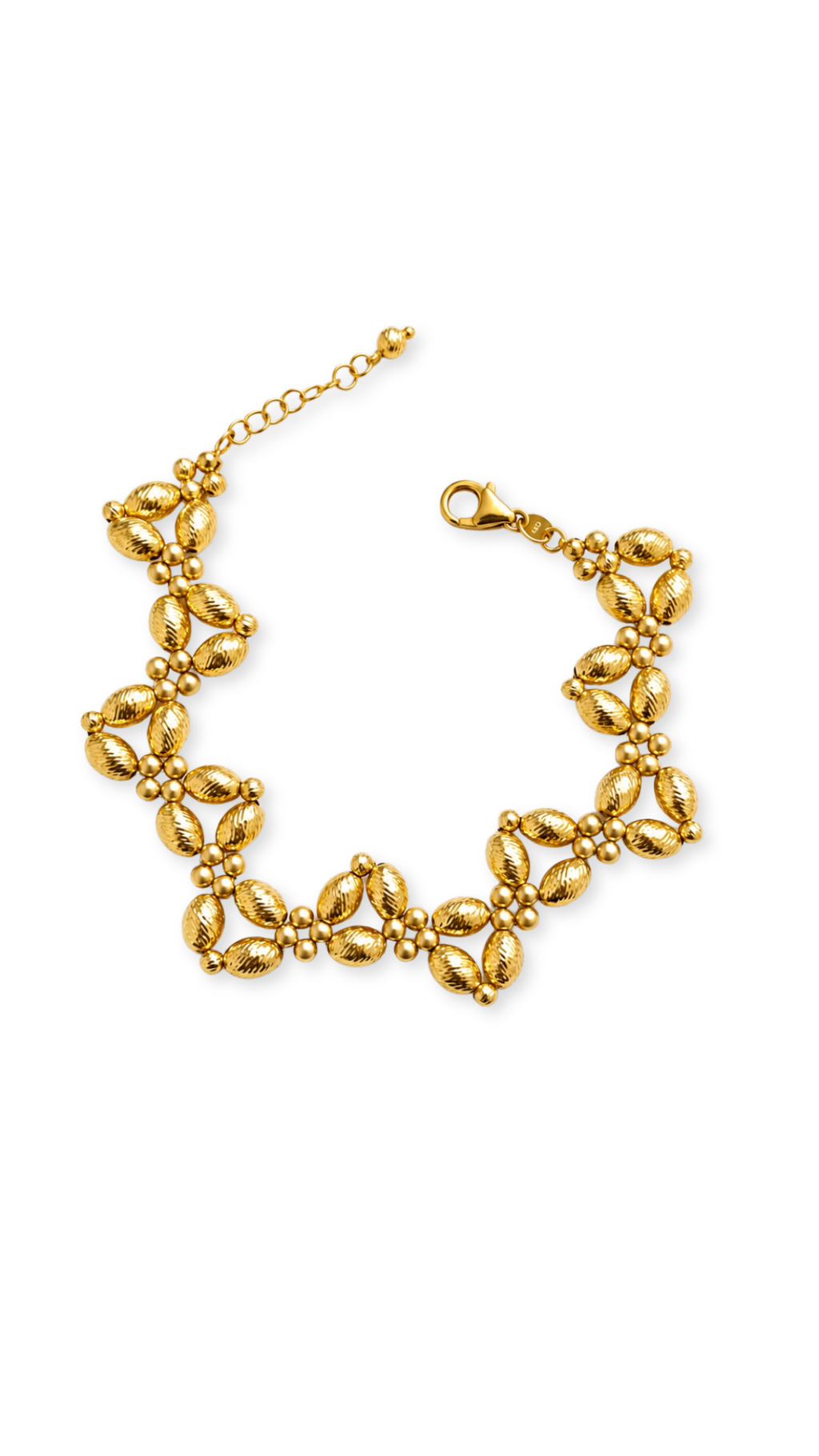 Olive Beads Zigzag Set Diacut -  Necklace & Bracelet