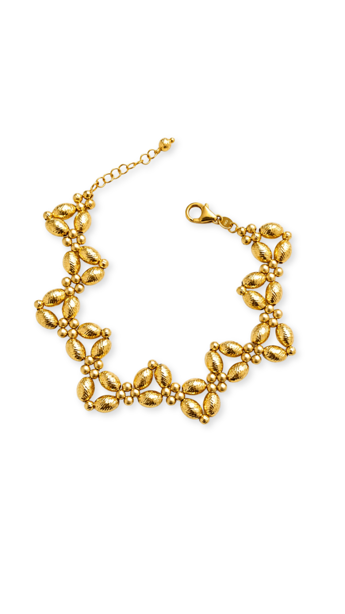 Olive Beads Zigzag Set Diacut -  Necklace & Bracelet