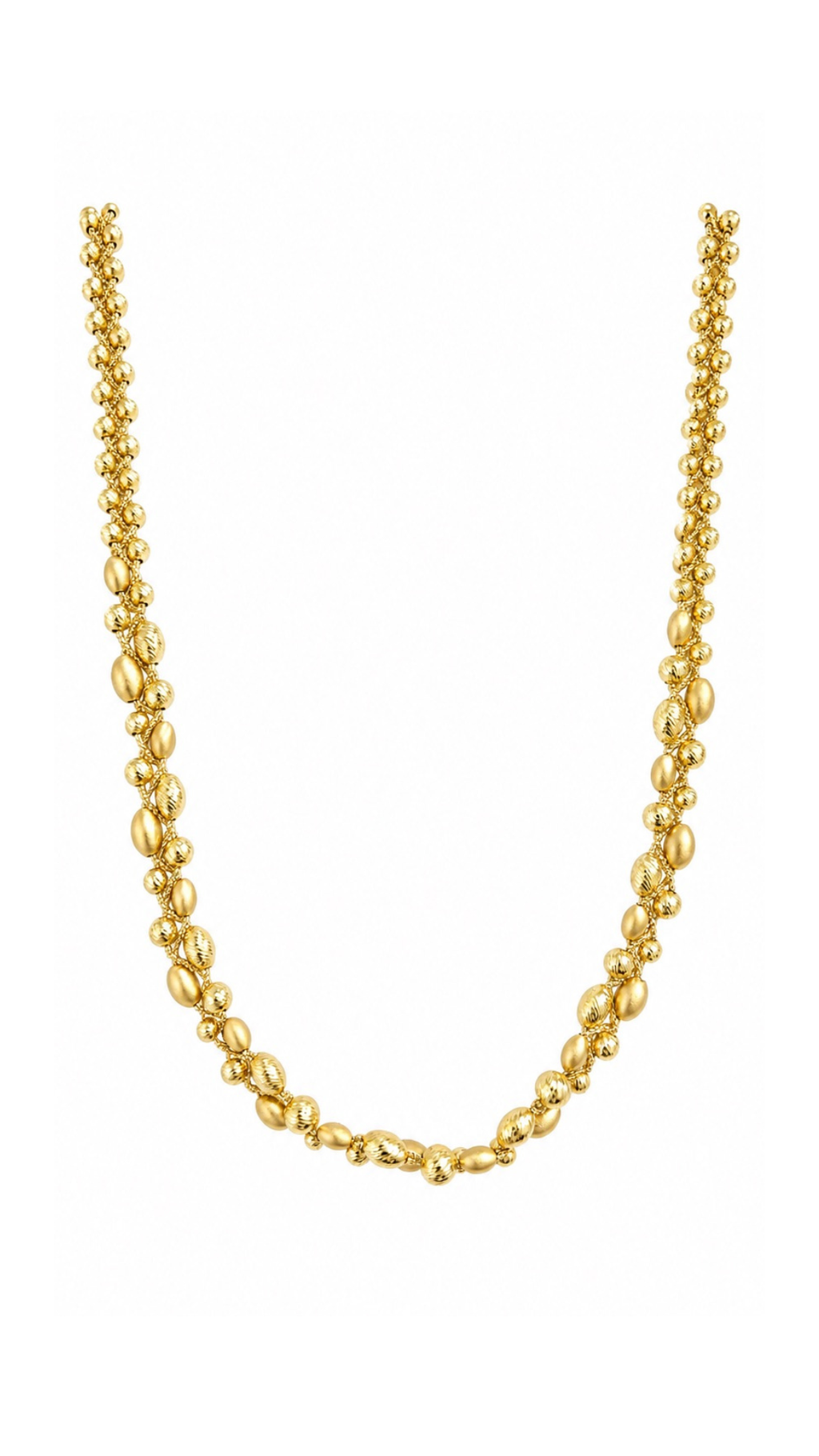 Olive Beads Set Diacut Necklace