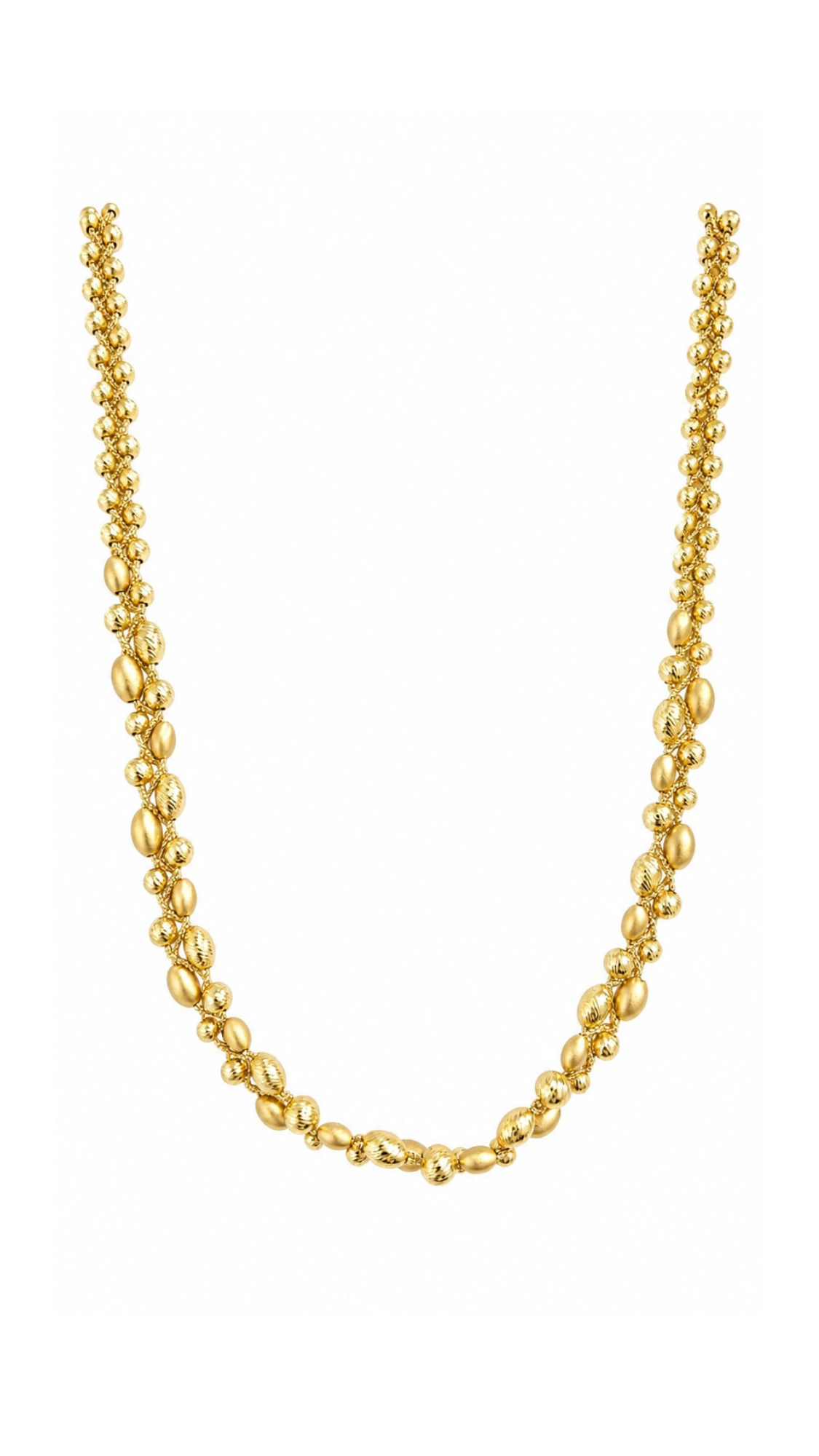 Olive Beads Set Diacut Necklace