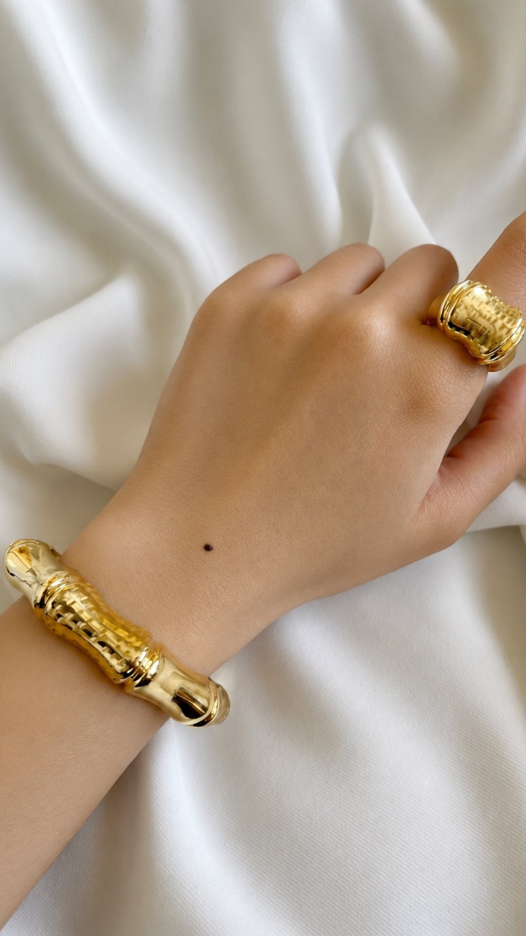 Bamboo Bangle & Ring Matte & Glossy