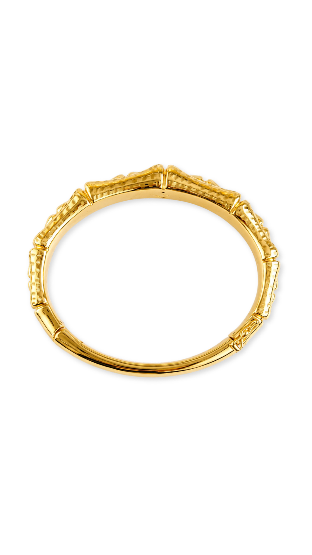 Bamboo Link Bangle & Ring Matte & Glossy