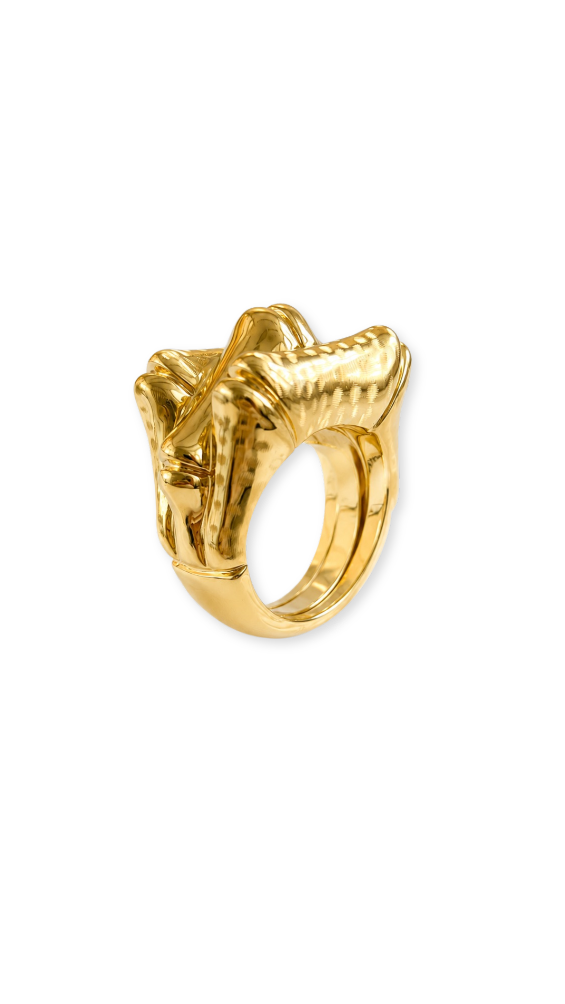 Bamboo Link Bangle & Ring Matte & Glossy