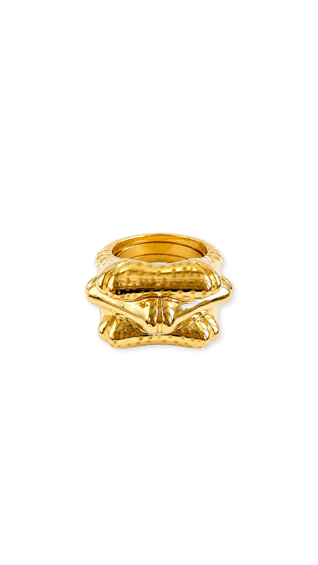 Bamboo Link Bangle & Ring Matte & Glossy