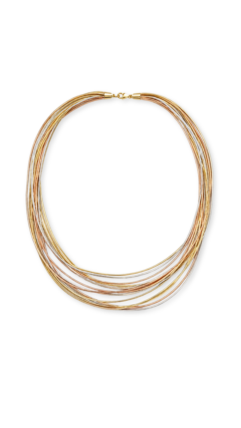 Elastic Necklace, Bracelet & Earrings Set Tricolor