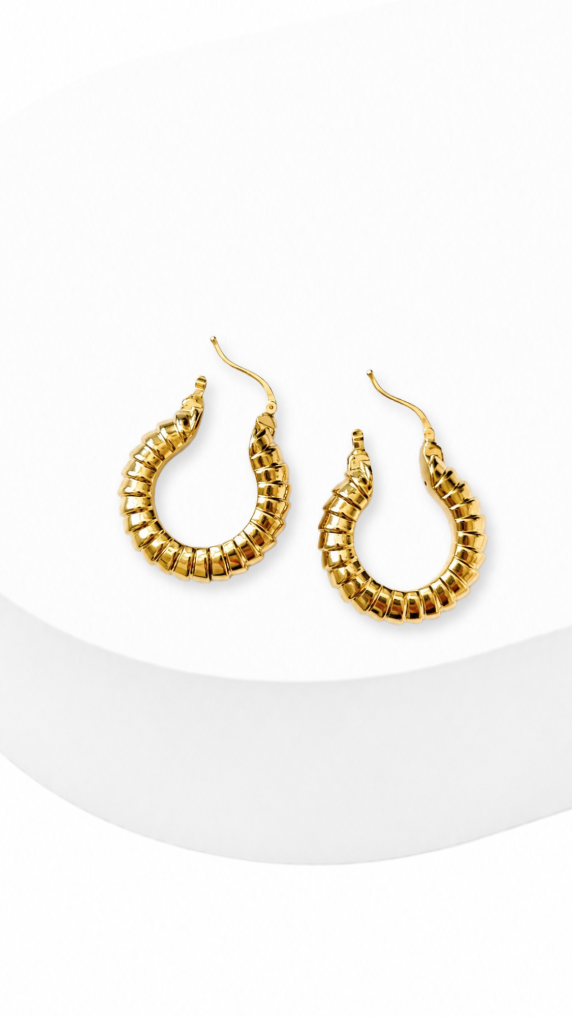 Serpentine Electroform Hoop Earrings