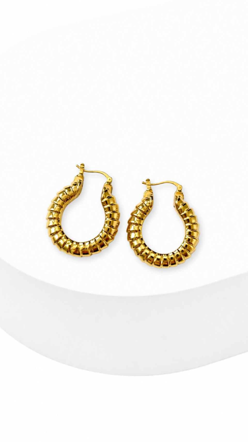 Serpentine Electroform Hoop Earrings