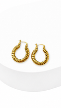 Serpentine Electroform Hoop Earrings