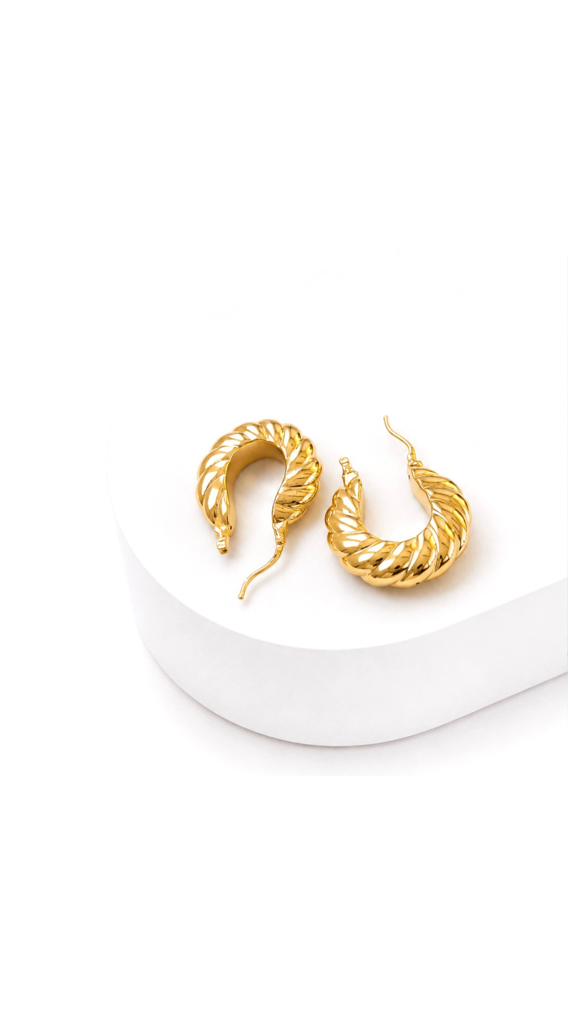 Shell Hoop Earrings Electroform