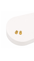 Slotted Disc Stud Earrings