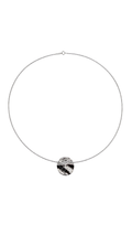 Solstice Disc Cord Necklace White Gold - Size 16