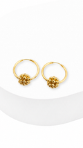 Stellar Bloom Hoop Earrings