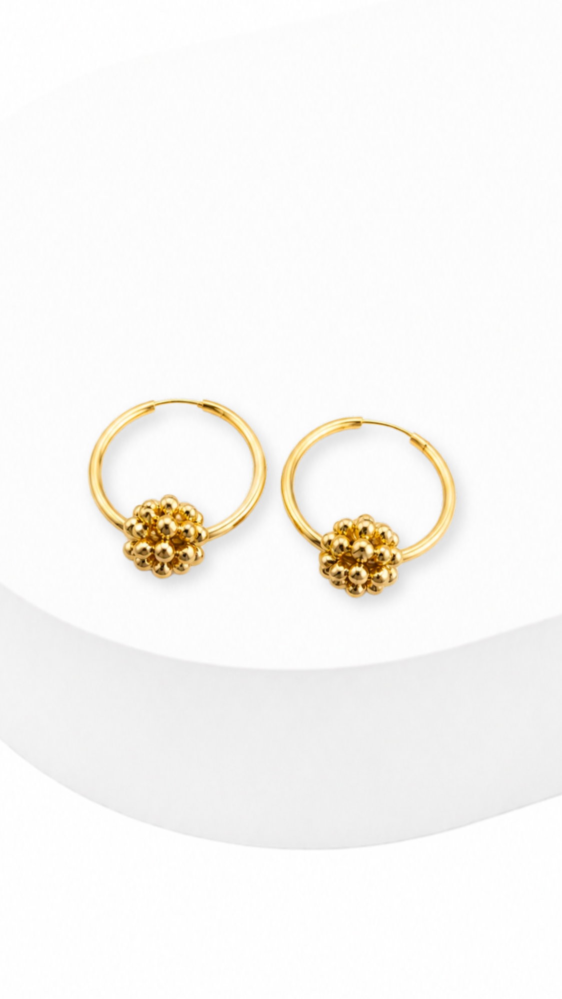 Stellar Bloom Hoop Earrings