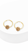 Stellar Bloom Hoop Earrings Tricolor
