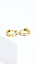 BLG Two-Tone Hoop Earrings